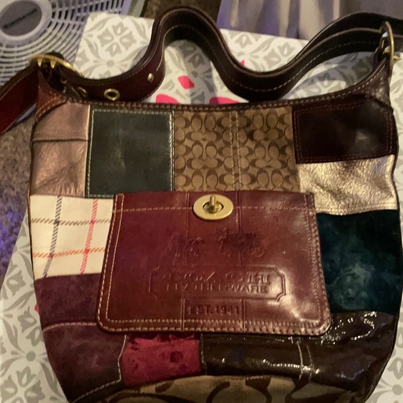 Coach Blue Canvas and Leather Shoulder Bag Coach | TLC US Coach bag